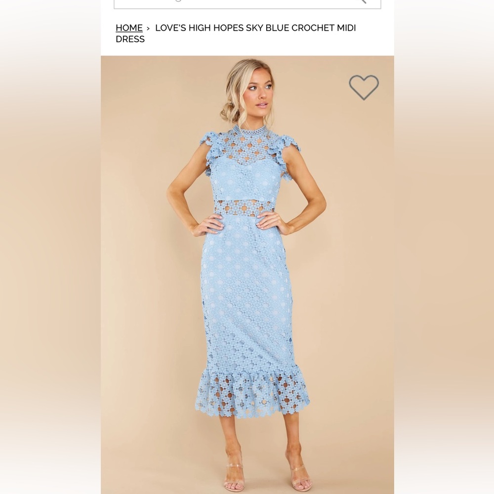 Blue laser cut dress